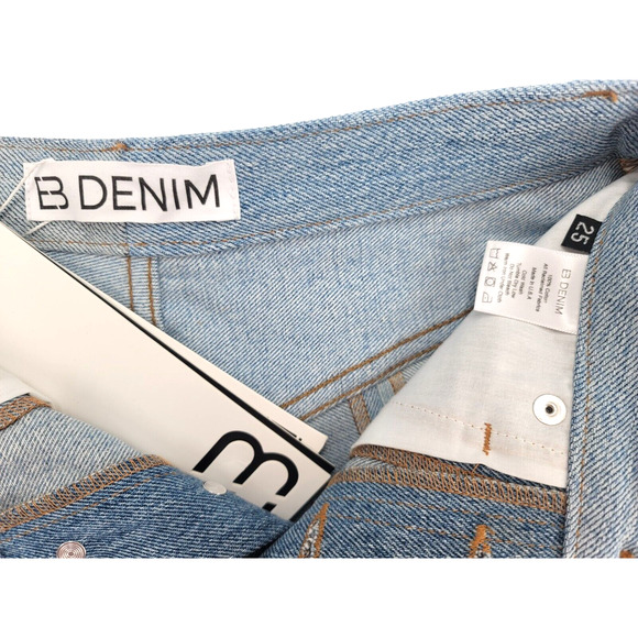 EB DENIM Patchwork Jean Shorts‎ Sz 25 | Upcycled Vintage Look Street Style - Picture 4 of 5